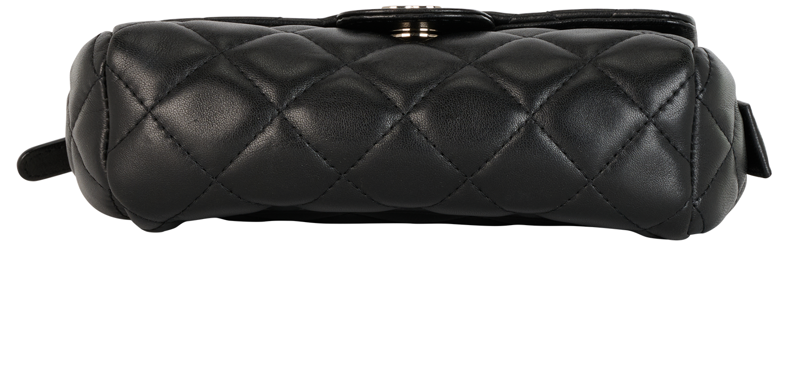 Chanel Quilted Cosmetic Pouch, &pound;495, Accessories, Black, Lambskin Leather, Top view